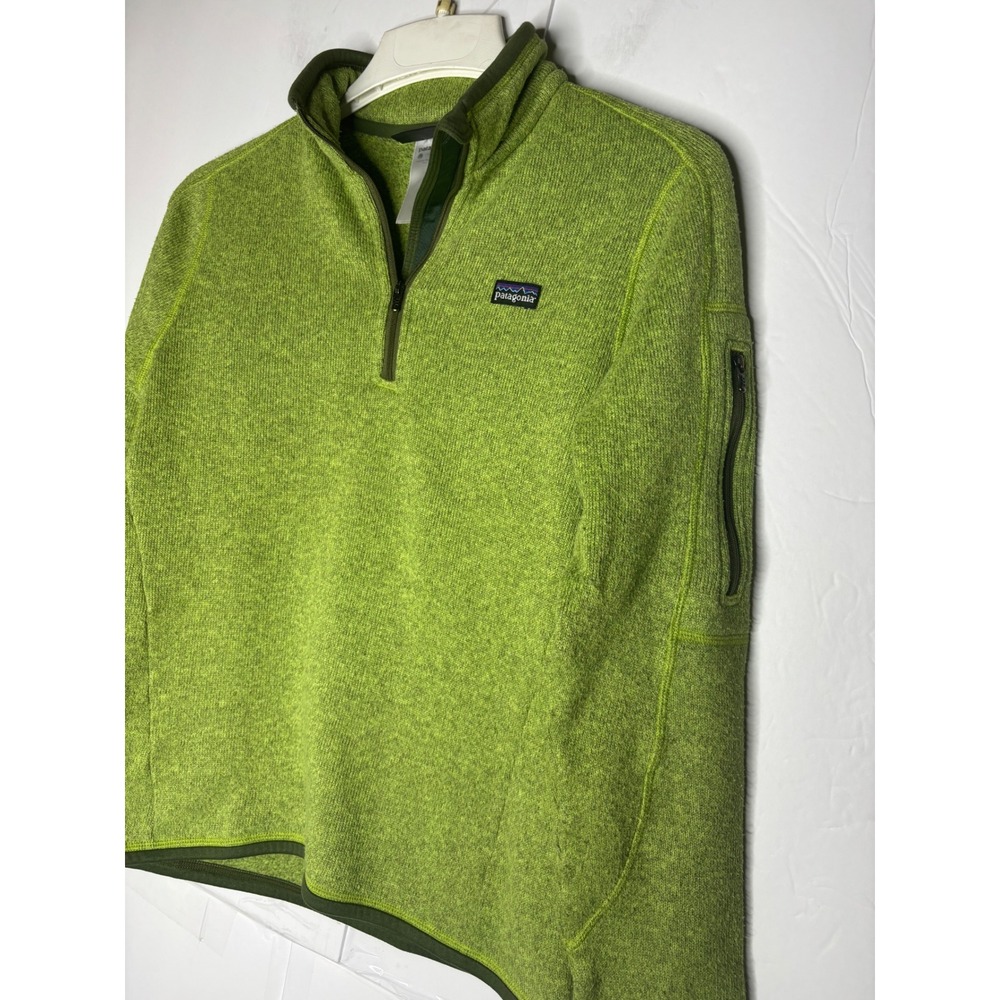 Patagonia Better Sweater 1/4 Zip Fleece Pullover Lime Green Womens Small 25527